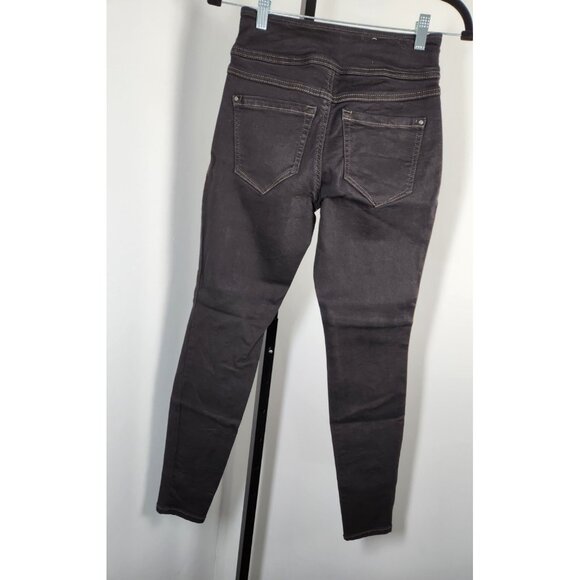 INC International Concepts Jeans Womens 2 Black High Rise Skinny Stretch Pull On - Picture 2 of 7